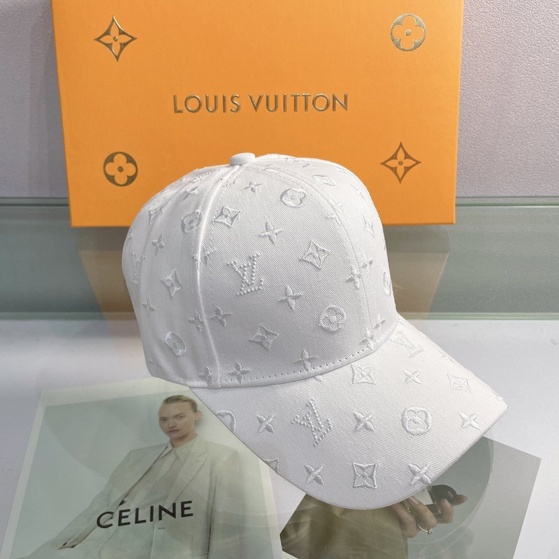 l**is V*t*n embossed monogram hat white