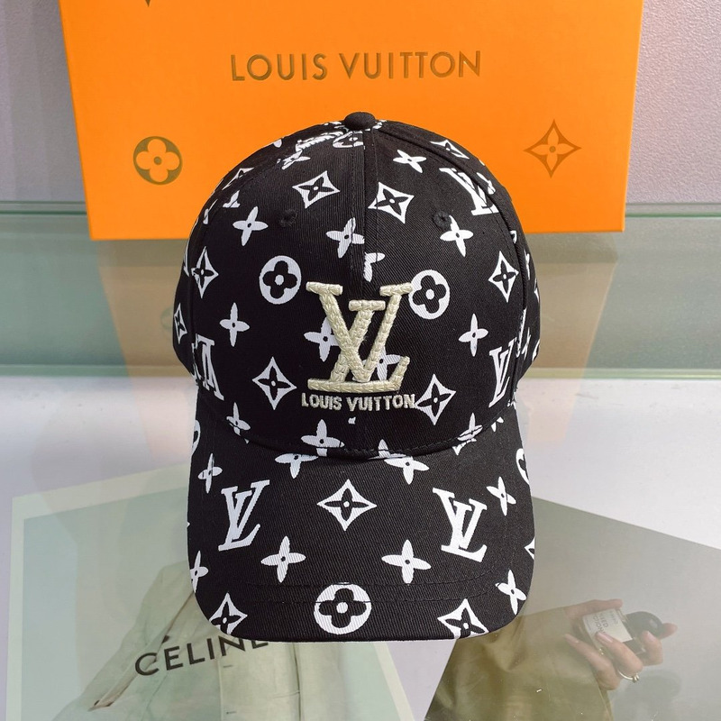 l**is V*t*n embroidered logo hat black