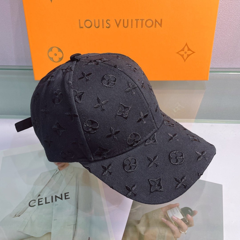 l**is V*t*n embroidered monogram hat black