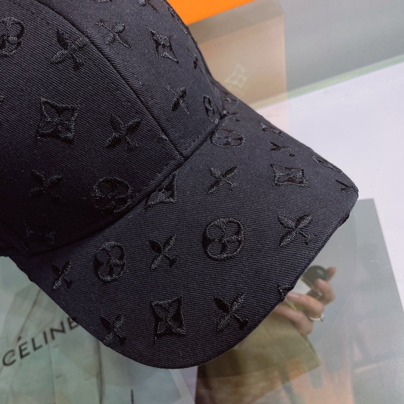 l**is V*t*n embroidered monogram hat black