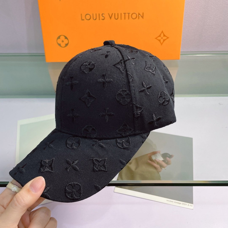 l**is V*t*n embroidered monogram hat black