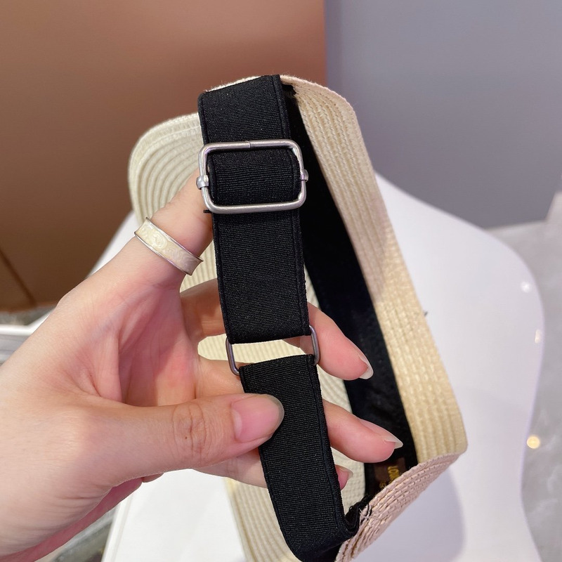 l**is V*t*n leather logo visor hat beige