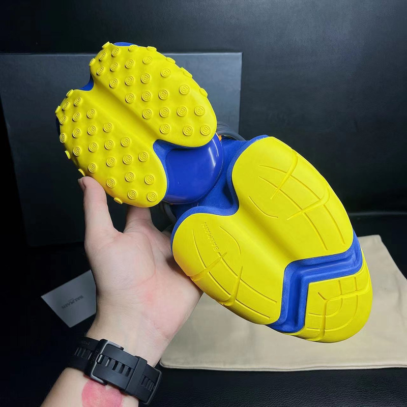 Balmain Neoprene and Leather Unicorn Low-Top Sneakers Multicolor