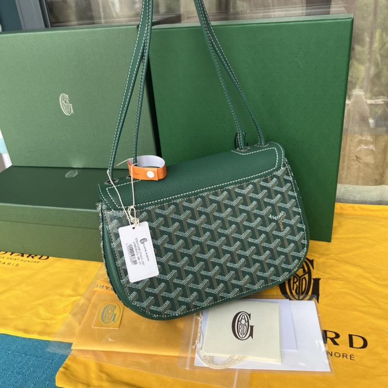 Go*ard 233 Go*ardine canvas & chevroches calfskin green