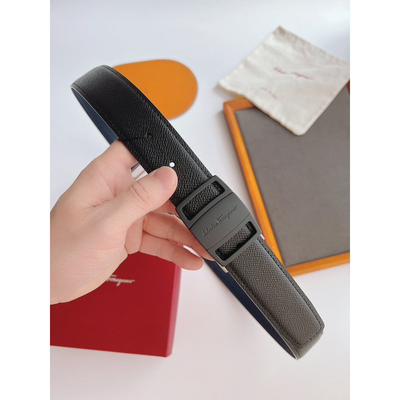 Ferragamo Reversible and Adjustable Belt Black