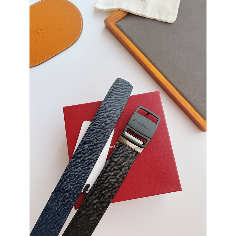 Ferragamo Reversible and Adjustable Belt Black