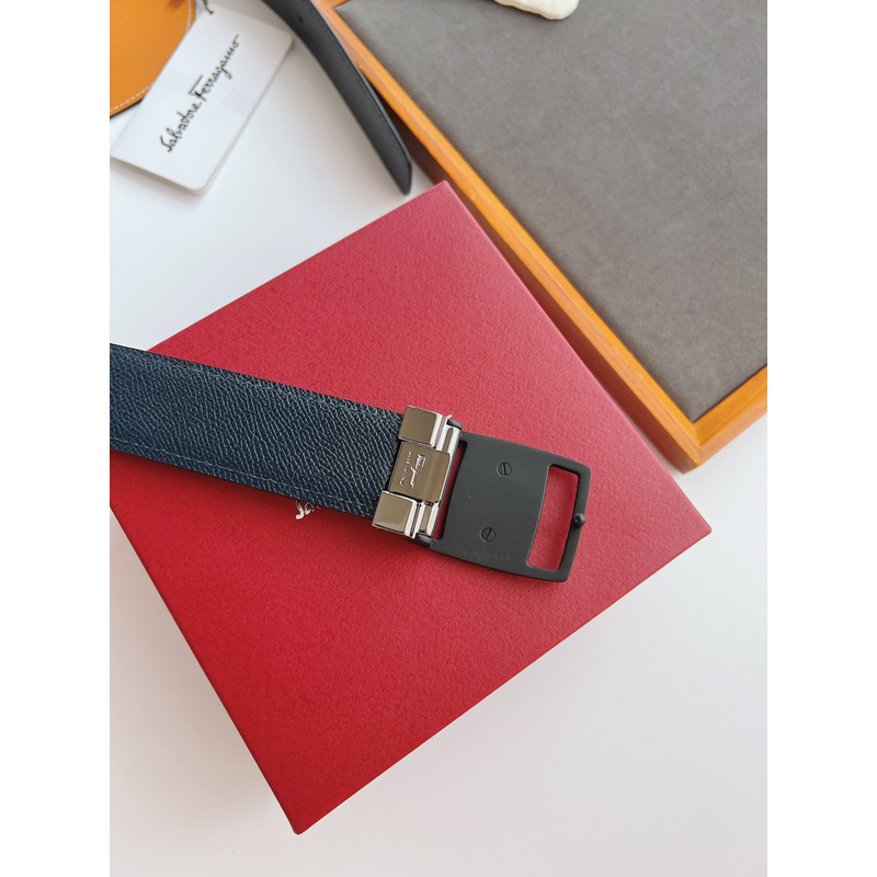 Ferragamo Reversible and Adjustable Belt Black