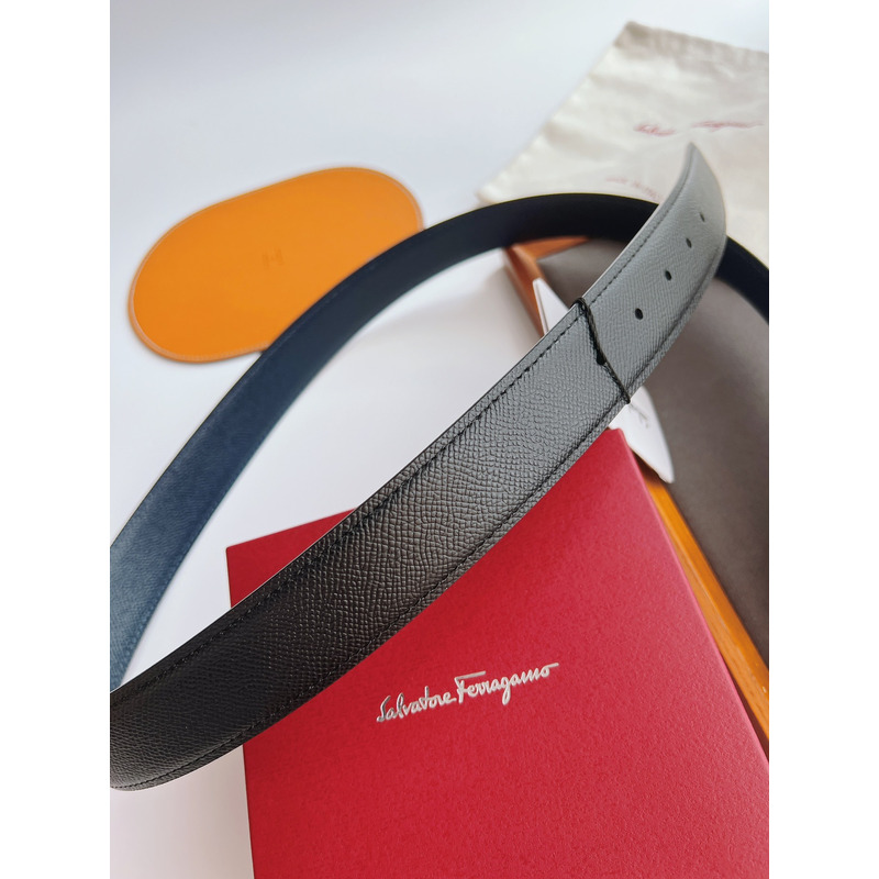 Ferragamo Reversible and Adjustable Belt Black