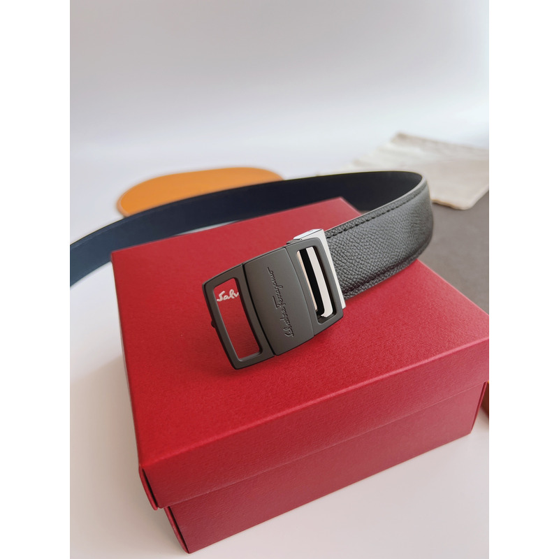 Ferragamo Reversible and Adjustable Belt Black