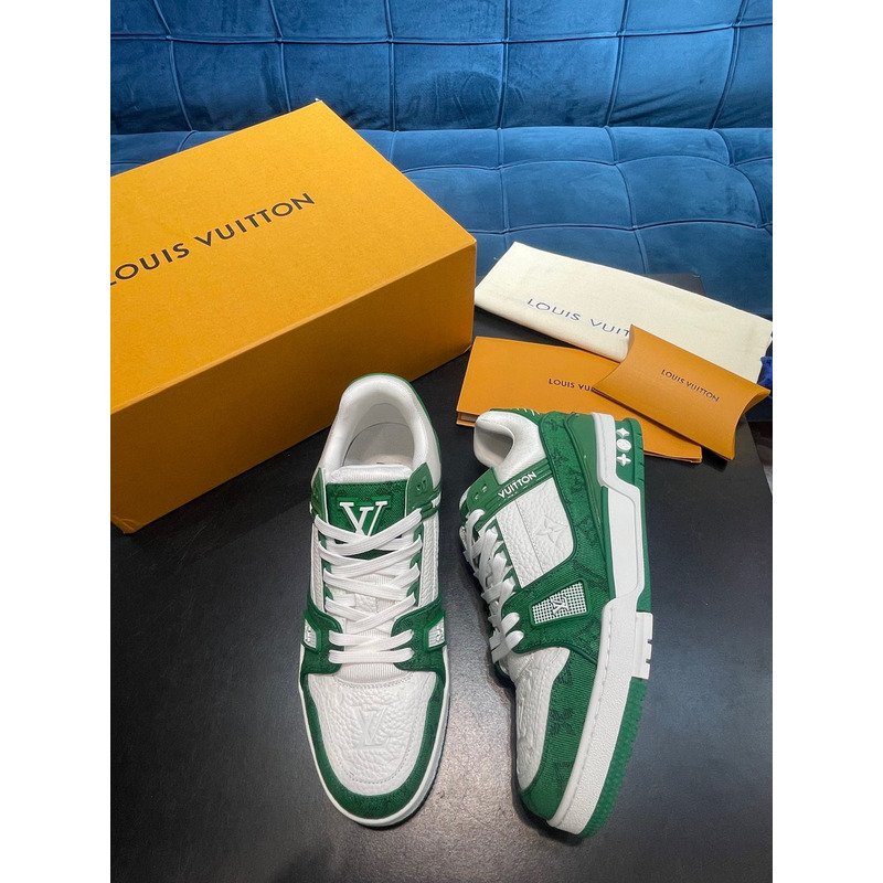 l**is V*t*n monogram lv trainer sneaker green