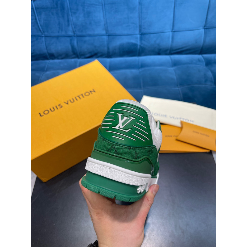 l**is V*t*n monogram lv trainer sneaker green