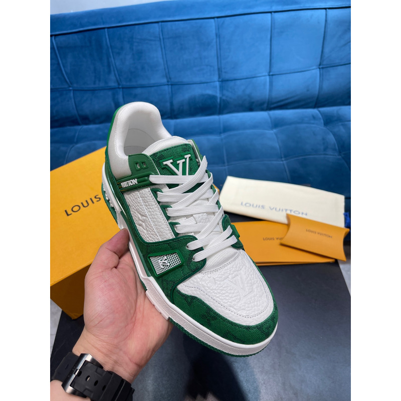 l**is V*t*n monogram lv trainer sneaker green