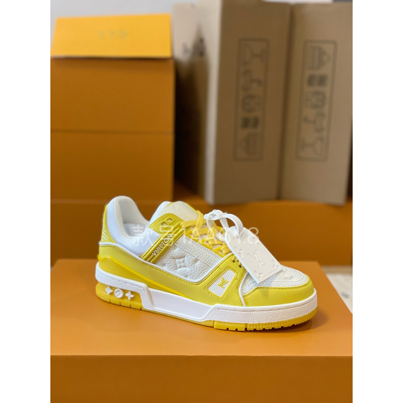 l**is V*t*n trainer sneaker low white yellow