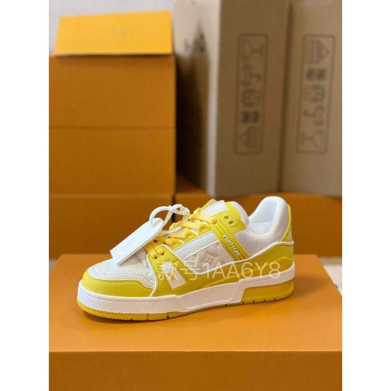 l**is V*t*n trainer sneaker low white yellow