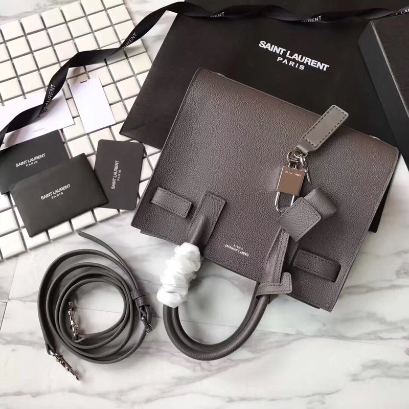 Saint Laurent Classic Sac De Jour Baby Bag in Grained Leather Black