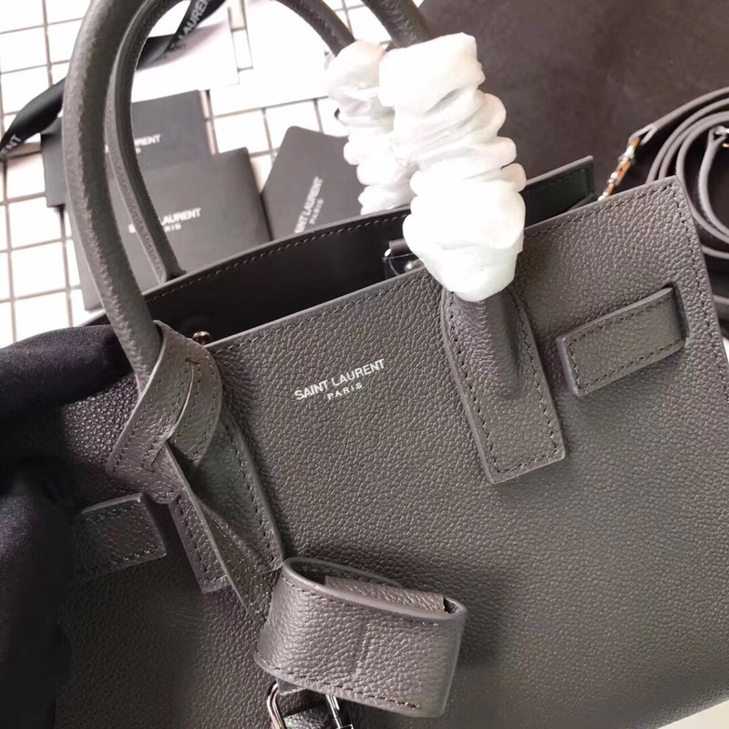 Saint Laurent Classic Sac De Jour Baby Bag in Grained Leather Black