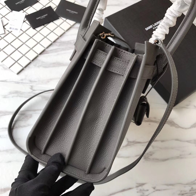 saint laurent new sac de jour Di*m*nd organ bag collection tote bag grayblack buckle