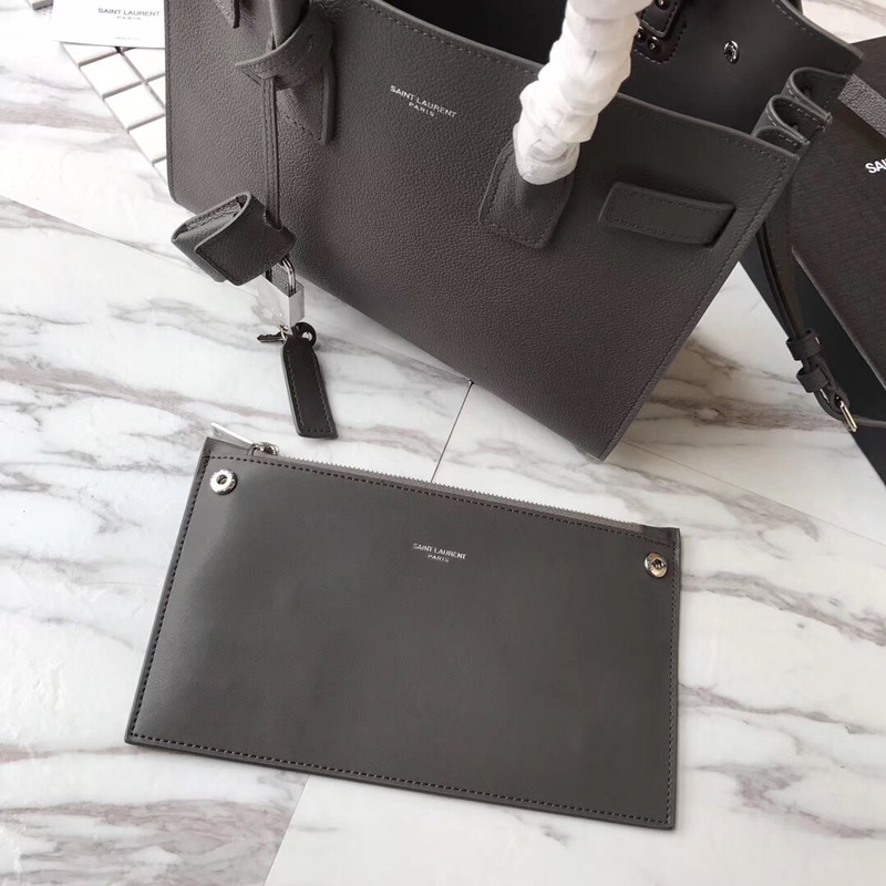 saint laurent new sac de jour Di*m*nd organ bag collection tote bag grayblack buckle