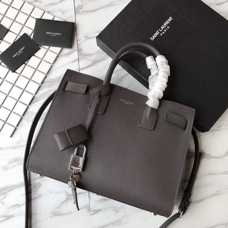 saint laurent new sac de jour Di*m*nd organ bag collection tote bag grayblack buckle