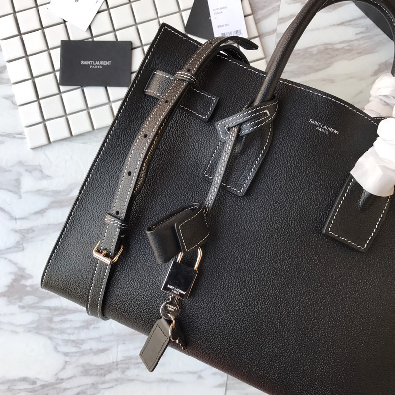 saint laurent new sac de jour large Di*m*nd white line organ bag collection handbag black