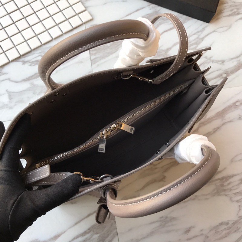 saint laurent new sac de jour Di*m*nd pattern white line organ bag series handbag gray