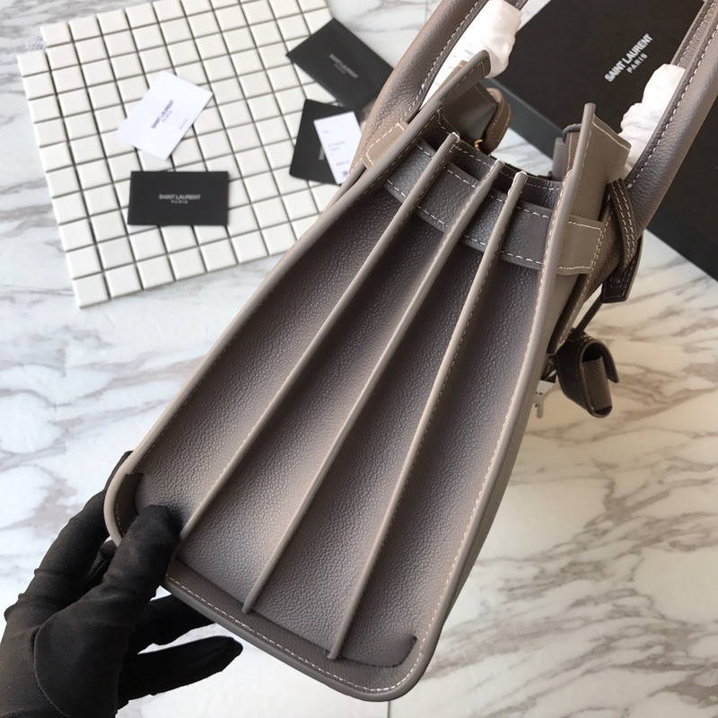 saint laurent new sac de jour Di*m*nd pattern white line organ bag series handbag gray