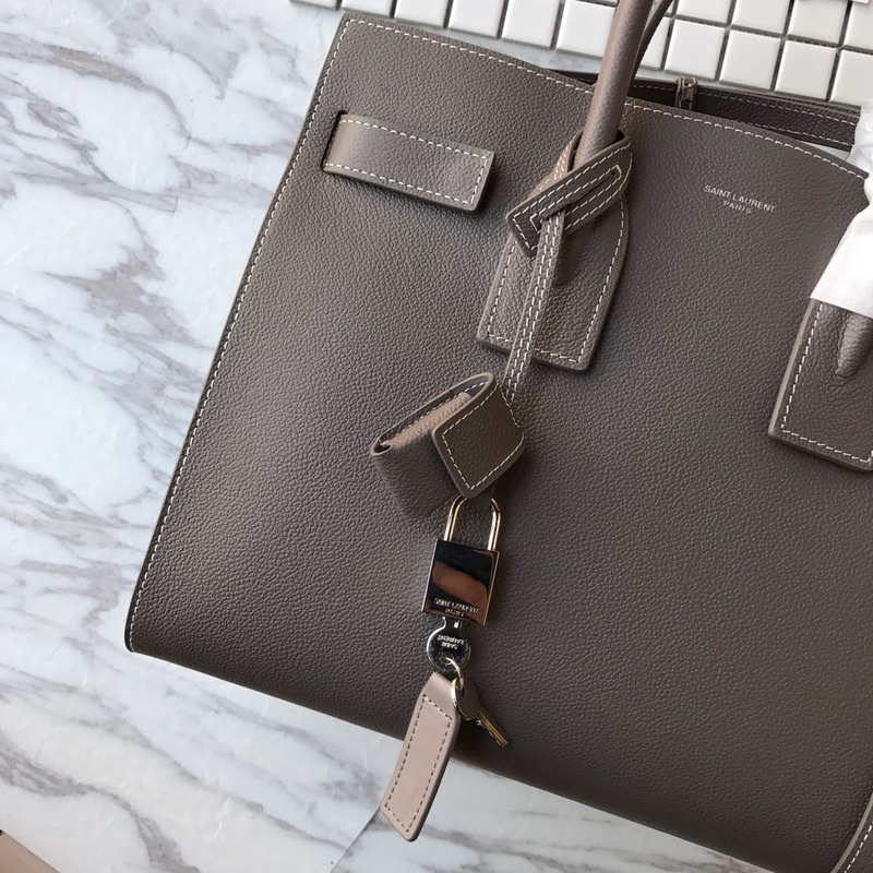 saint laurent new sac de jour Di*m*nd pattern white line organ bag series handbag gray