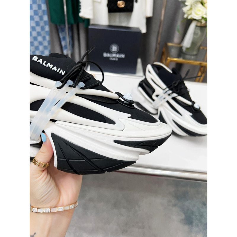 Balmain Unicorn Sneakers White and Black