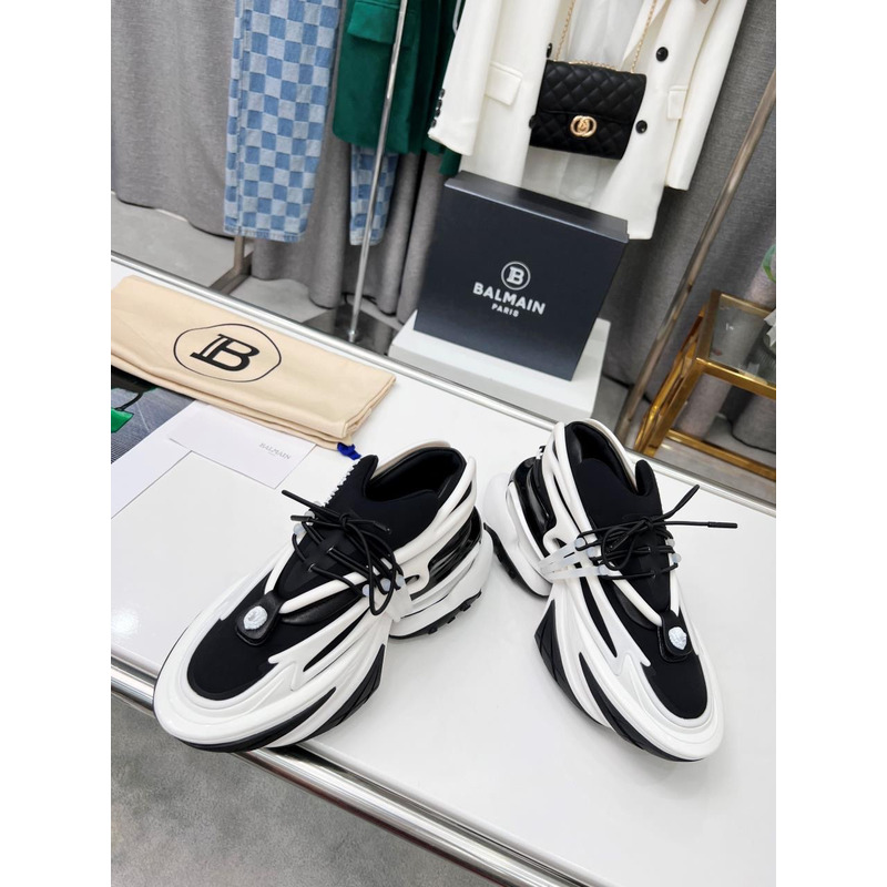 Balmain Unicorn Sneakers White and Black
