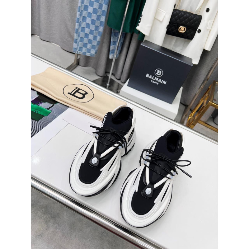 Balmain Unicorn Sneakers White and Black