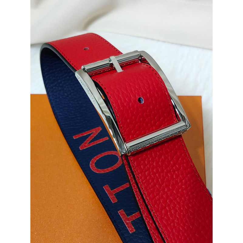 l**is V*t*n silver-tone lock belt red