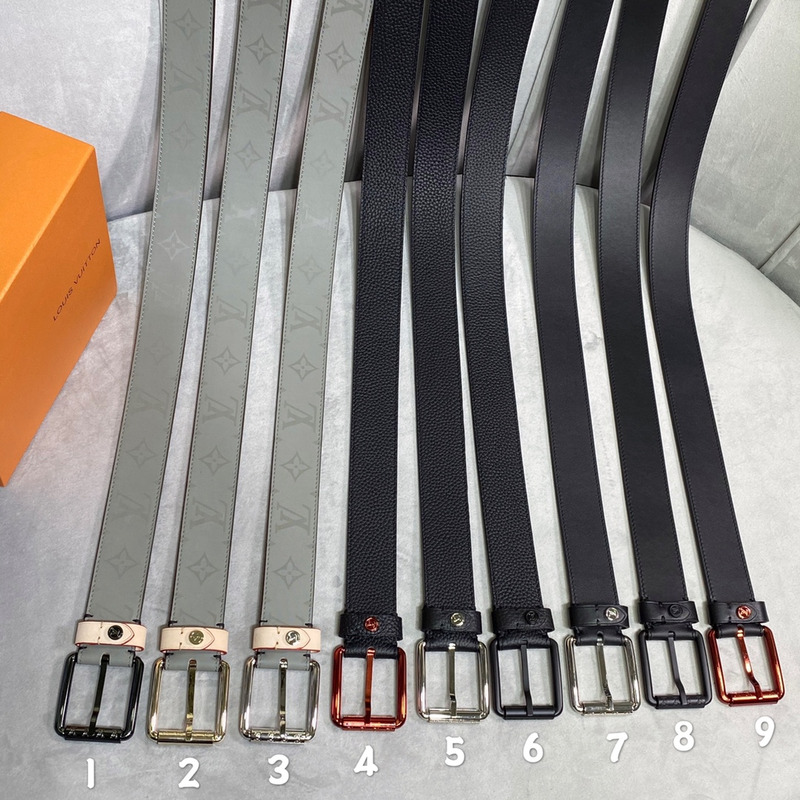 l**is V*t*n 35mm belt with blue logo black