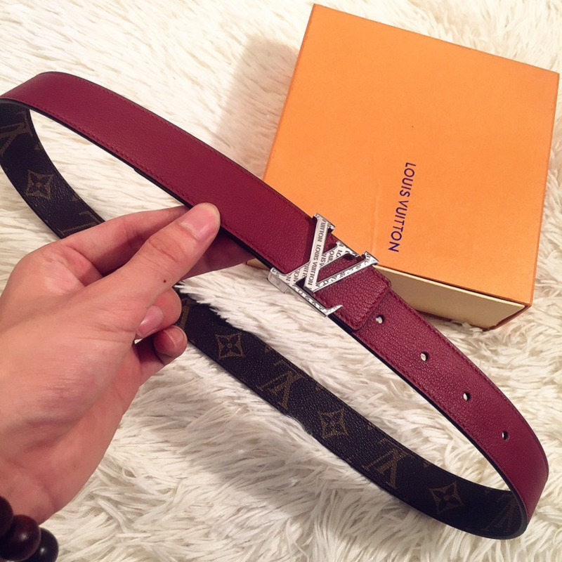 LV INITIALS 40MM REVERSIBLE BELT BROWN