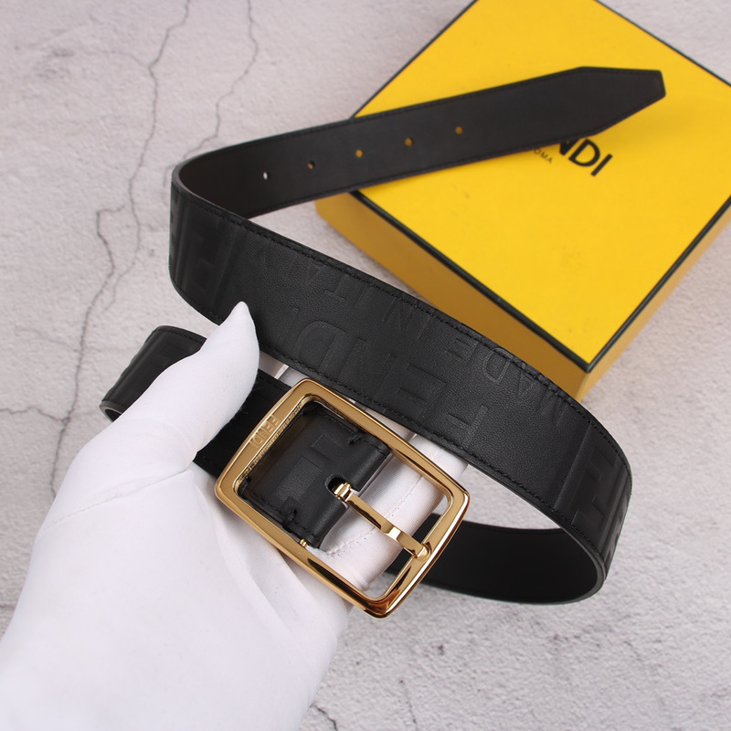 F**di  gold logo belt