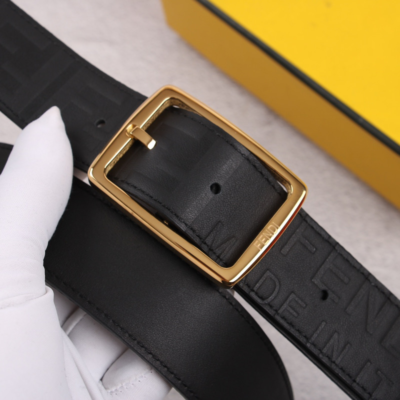 F**di  gold logo belt