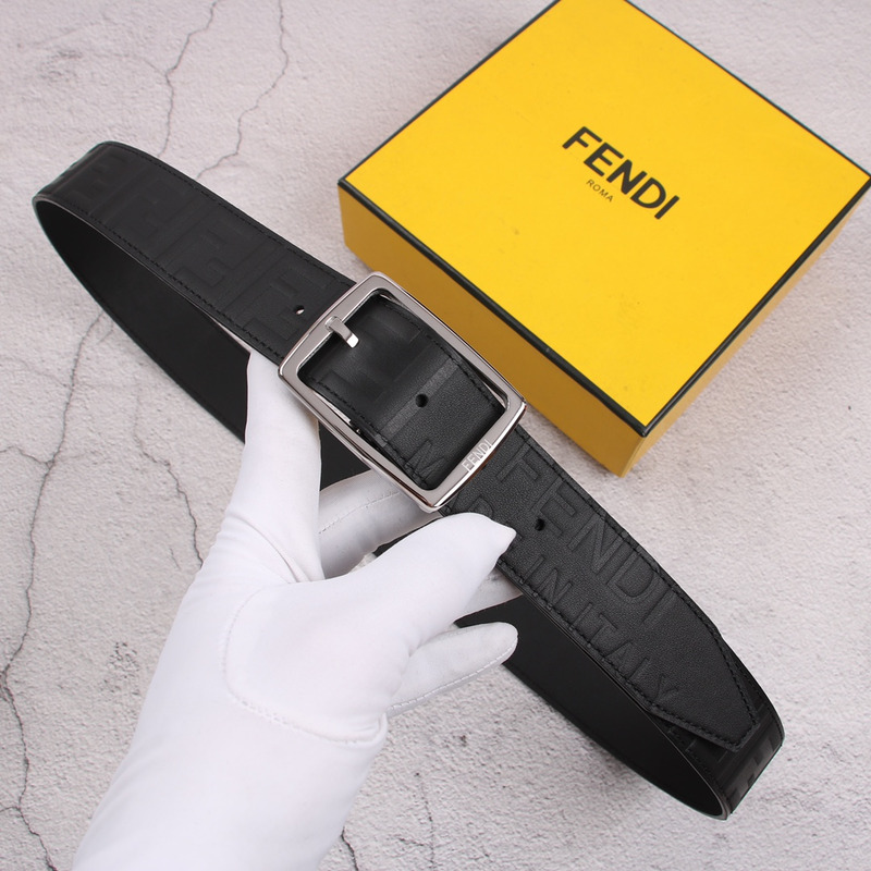 F**di  silver logo belt