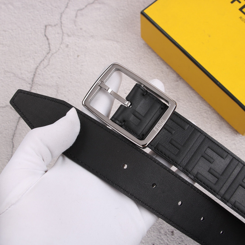 F**di  silver logo belt