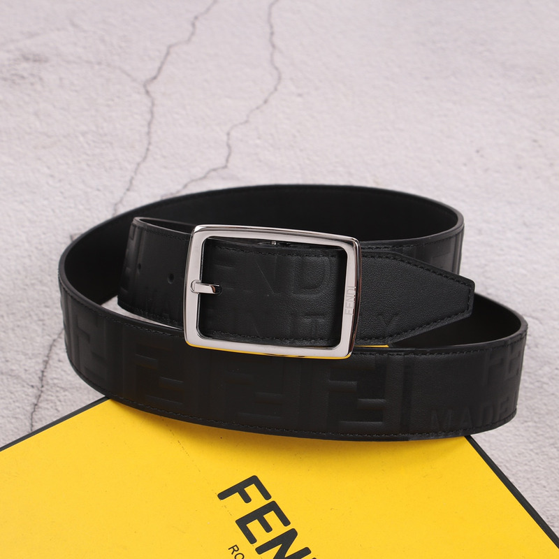 F**di  silver logo belt