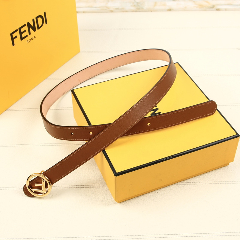 F**di nude leather belt