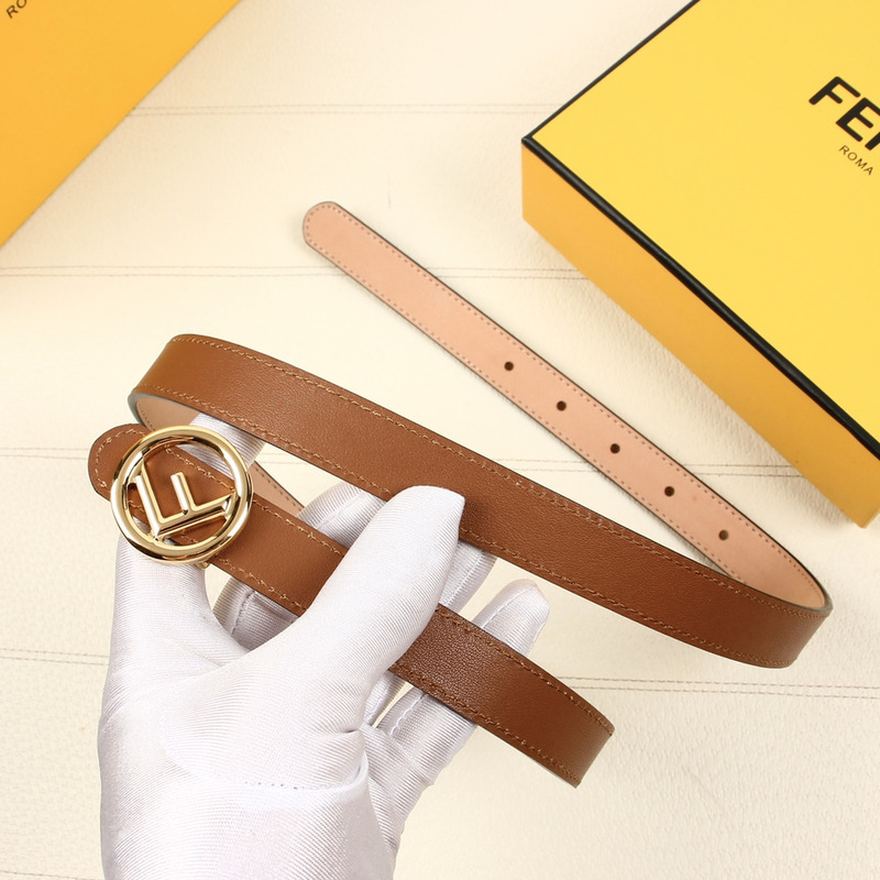 F**di nude leather belt