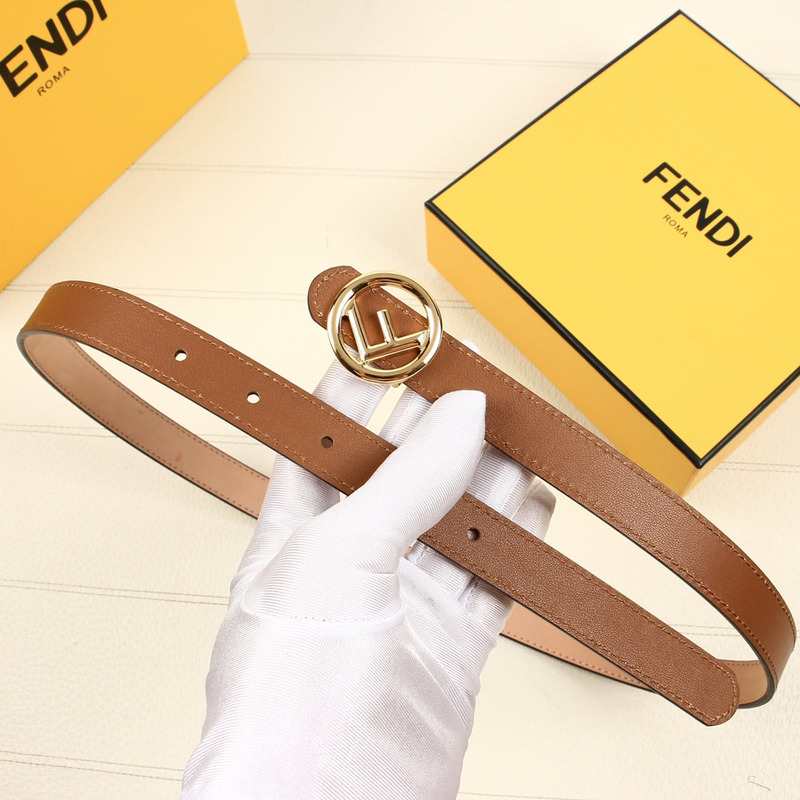 F**di nude leather belt