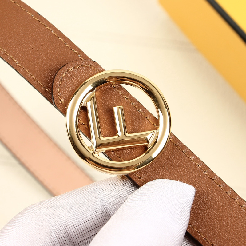 F**di nude leather belt