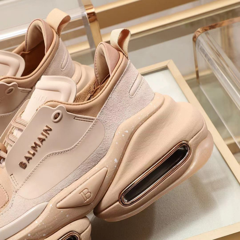 Balmain B-Bold Low-Top Sneaker Khaki