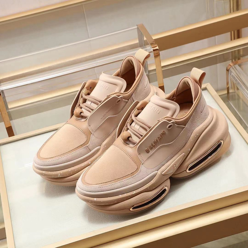 Balmain B-Bold Low-Top Sneaker Khaki