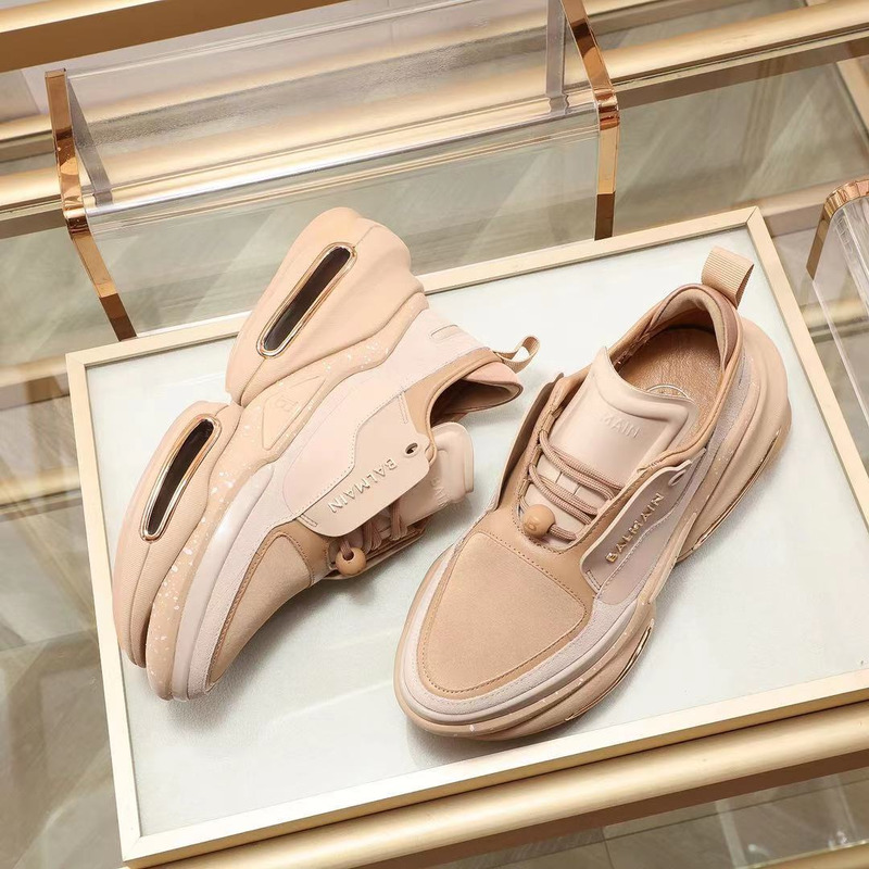 Balmain B-Bold Low-Top Sneaker Khaki