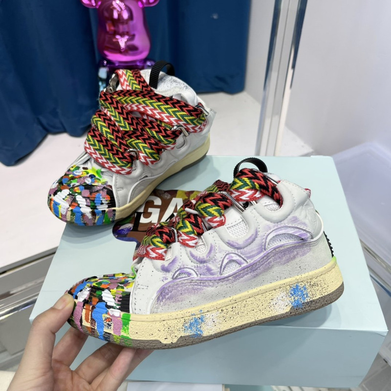 Lanvin x gallery dept curb sneakers in White