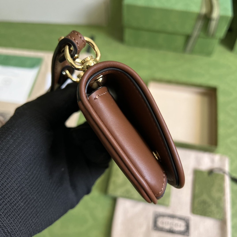 G*u*i blondie card case wallet brown