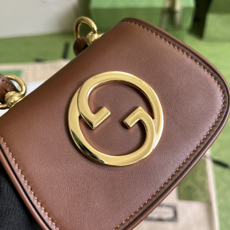 G*u*i blondie card case wallet brown