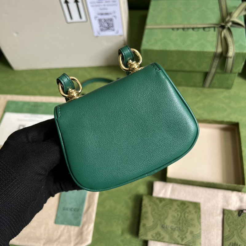 G*u*i G*u*i blondie card case wallet green leather
