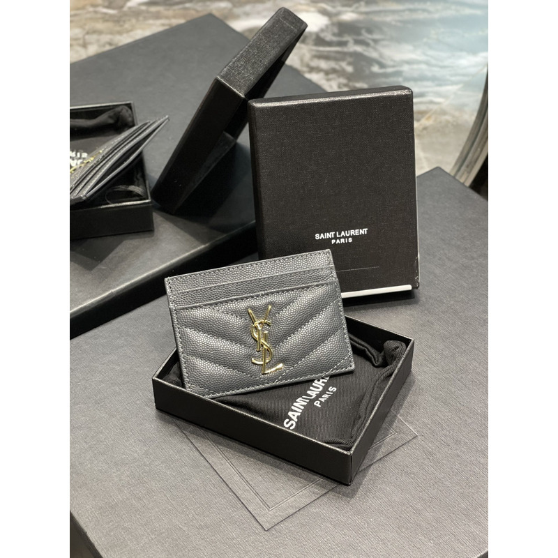 Saint Laurent Monogram Card Hold Grey